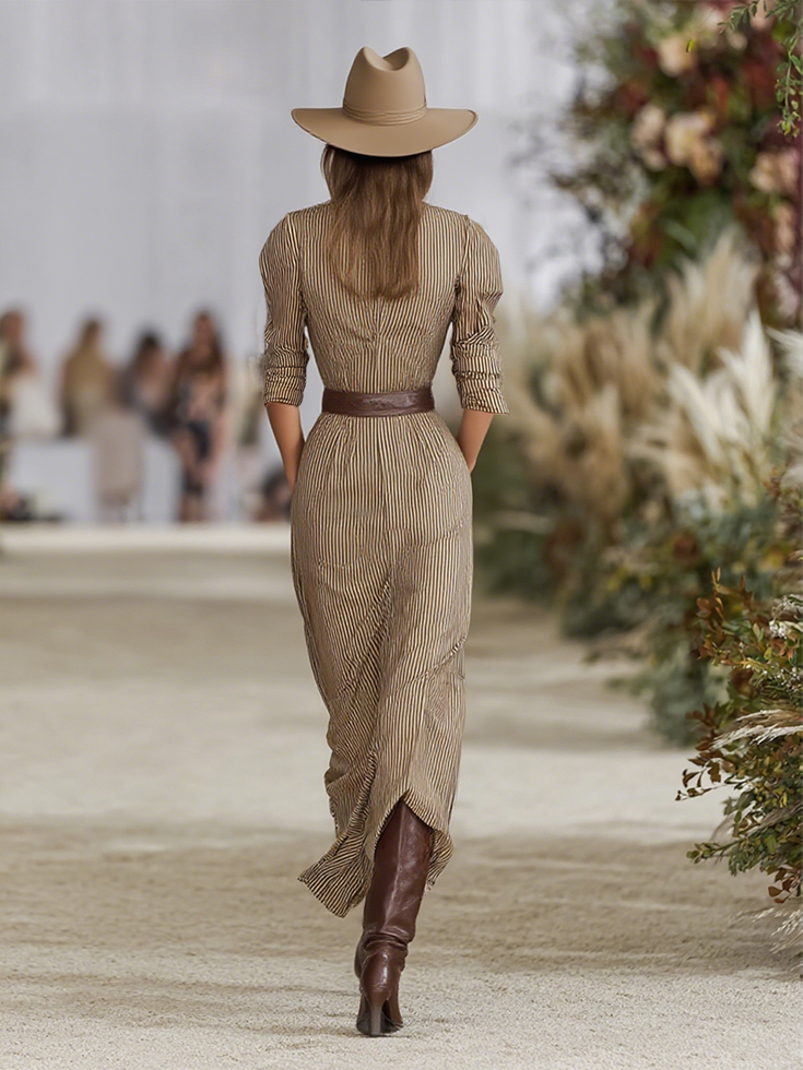 SOFÍA | STRIPED SHIRT MAXI DRESS