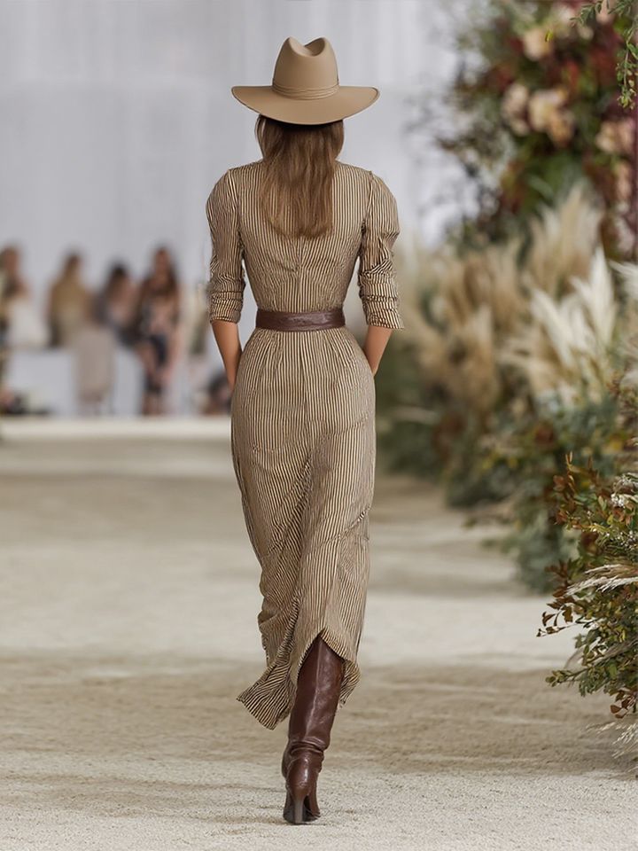 SOFÍA | STRIPED SHIRT MAXI DRESS