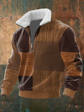 Ragnar - Zip-Up Sweater with a High Fur-Trimmed Collar