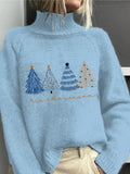 Snowman Turtleneck | Festive High-Neck Elegance Sweater