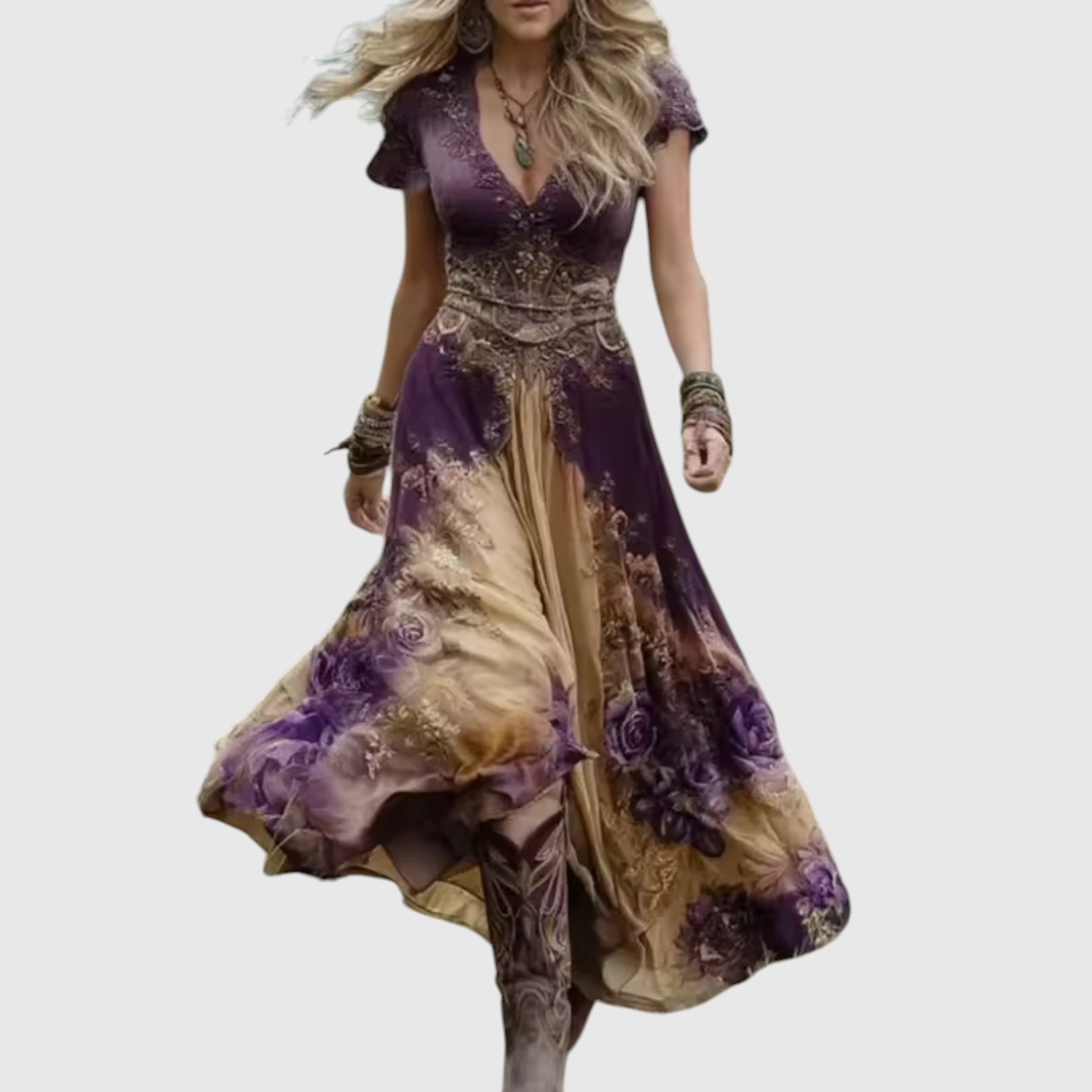 Celestine | Tailored & Flowing Floral Dress