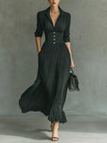 CAMILA | ELEGANT DARK GREEN MAXI DRESS