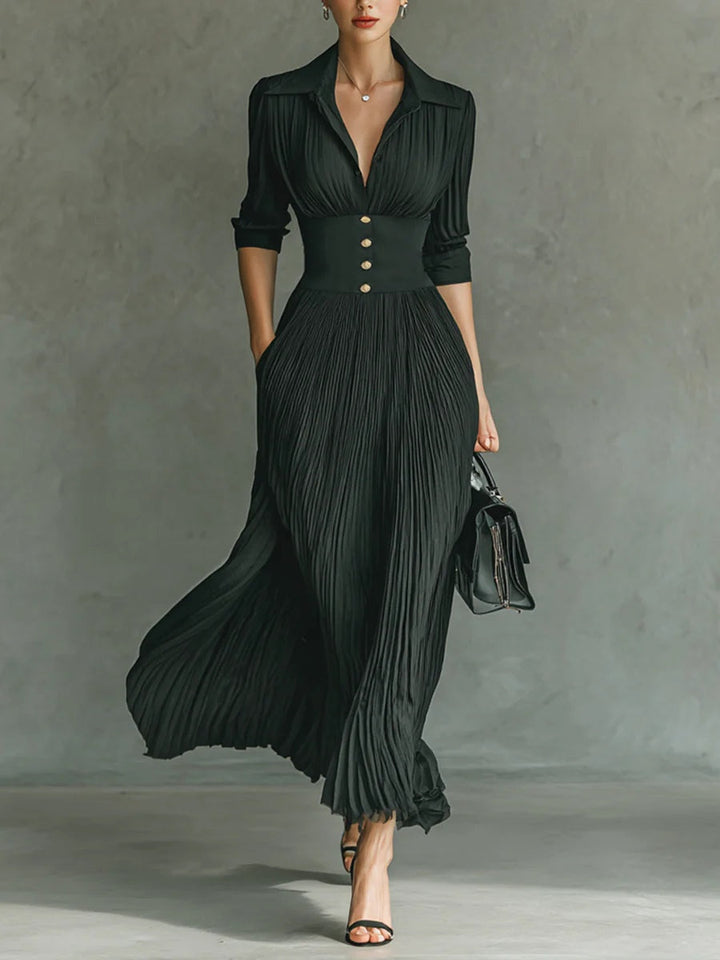 CAMILA | ELEGANT DARK GREEN MAXI DRESS