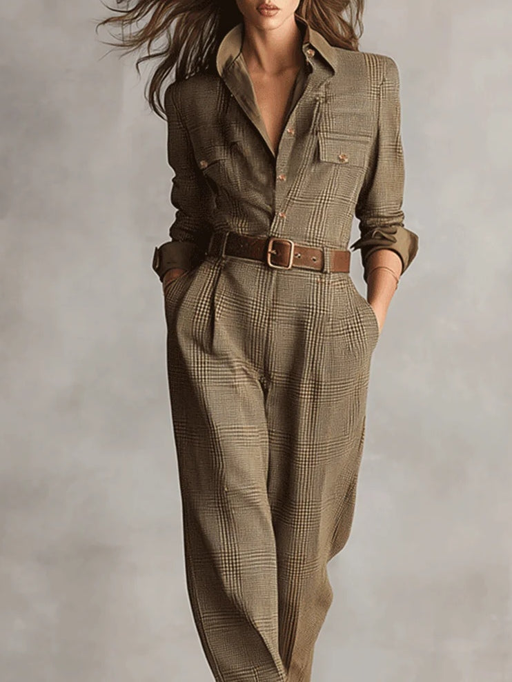 SOFÍA | TAILORED PLAID JUMPSUIT