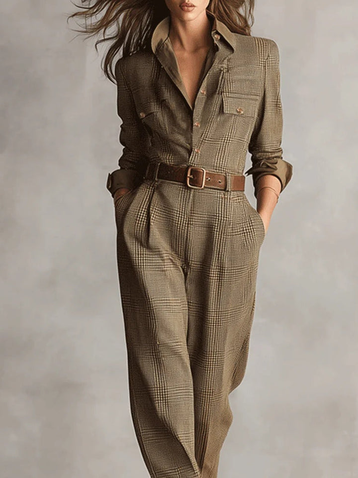 SOFÍA | TAILORED PLAID JUMPSUIT