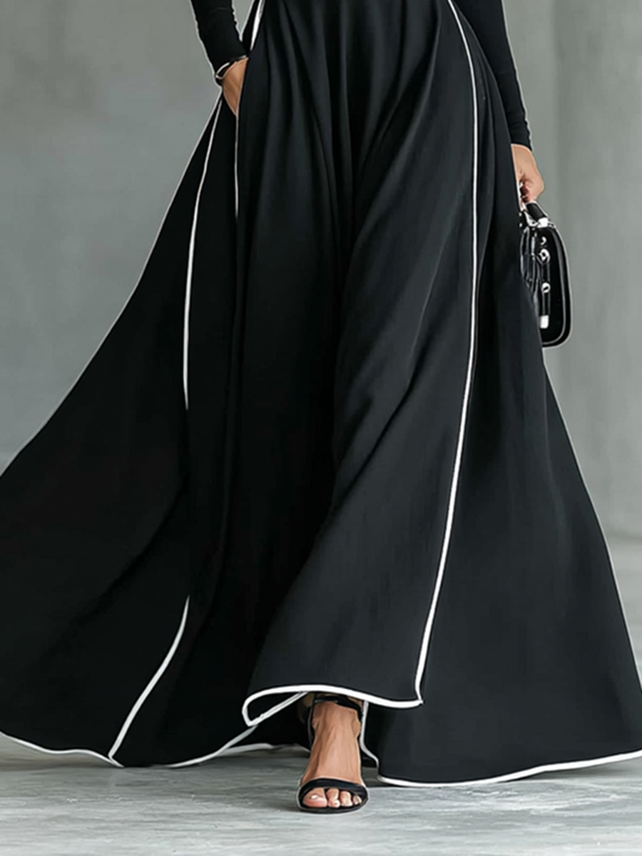 AURORA | BLACK ELEGANCE MAXI DRESS
