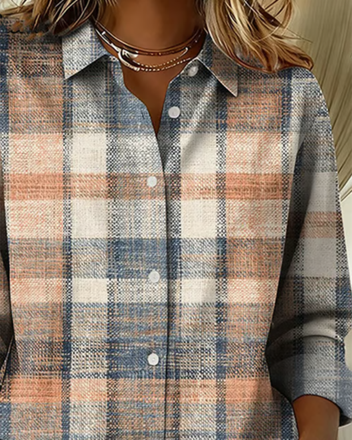 Sandra® | Vintage-style shirt with check pattern