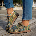 Women's Vintage Geometric Printed Sneakers