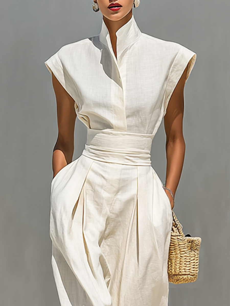 CLARA | STRUCTURED LINEN JUMPSUIT
