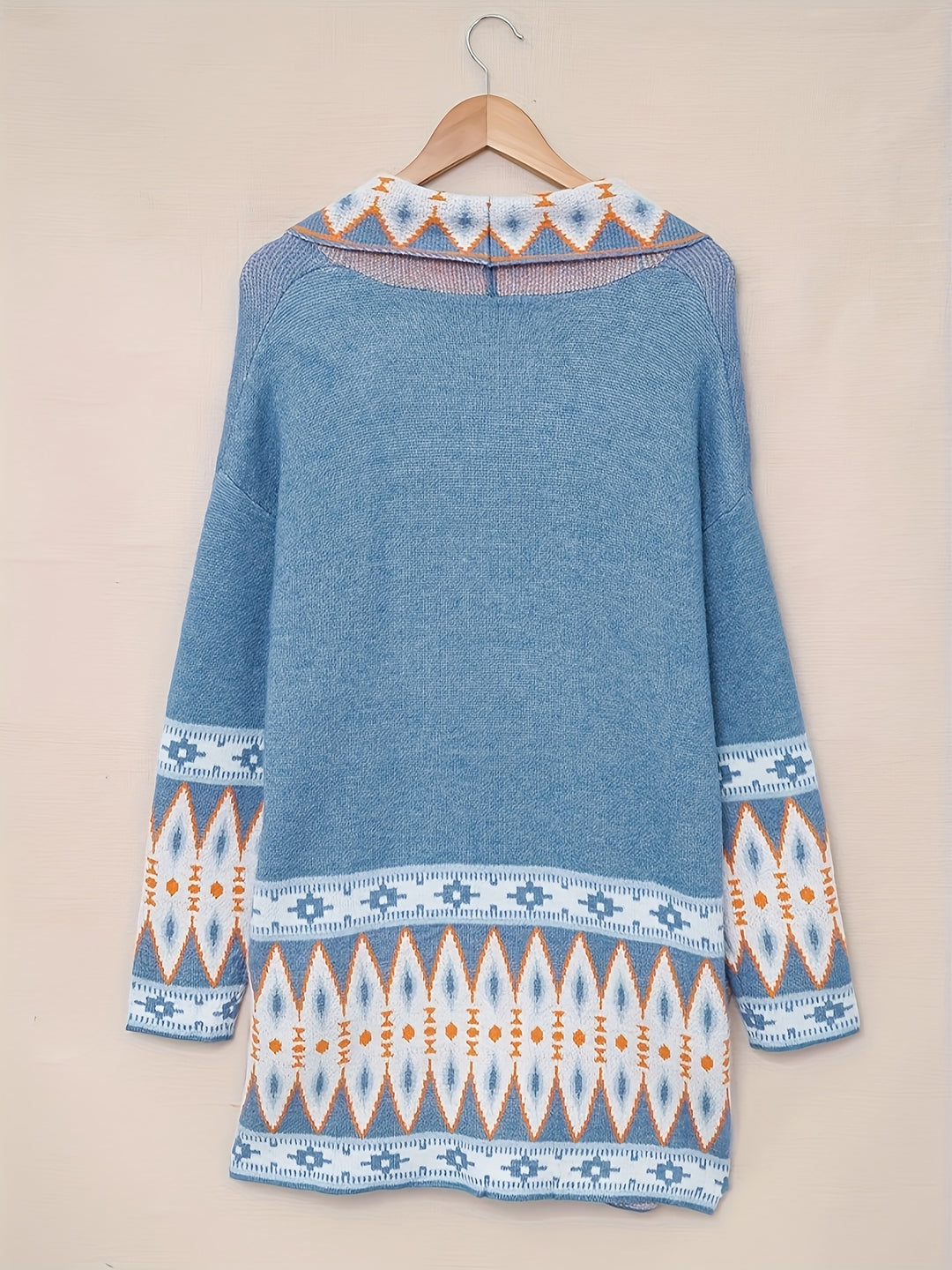 ISABELLA | BLUE AZTEC COMFORTABLE CARDIGAN