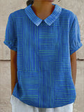 Ana | Striped Geometric Shirt