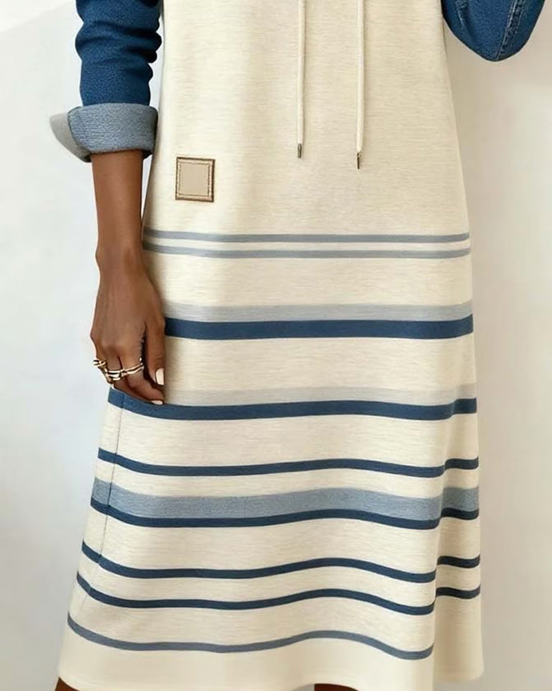 Ronda | Striped Hooded Dress