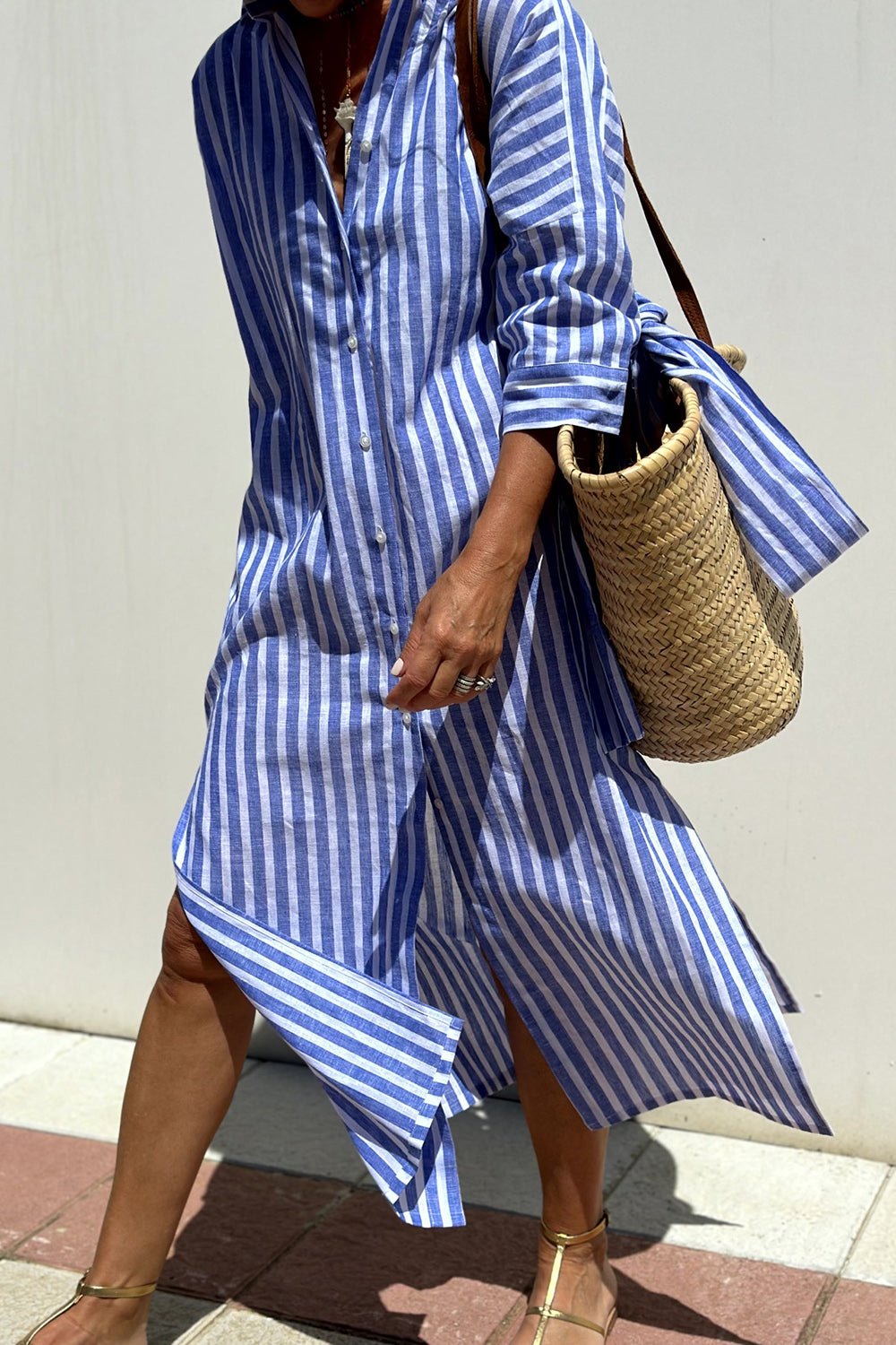 Taylor | Timeless Striped Shirt Dress With Elegant Comfort