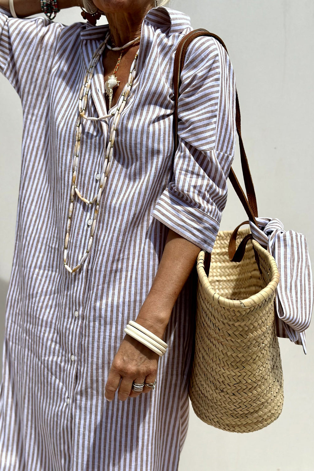 Taylor | Timeless Striped Shirt Dress With Elegant Comfort
