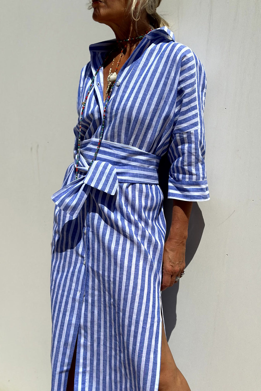 Taylor | Timeless Striped Shirt Dress With Elegant Comfort