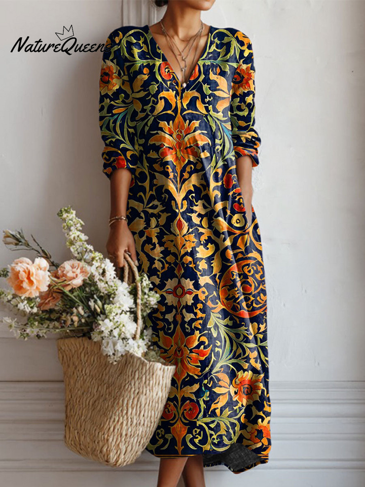 Islington Dress - Women's Vintage Breezy Elegance Pocket Dress