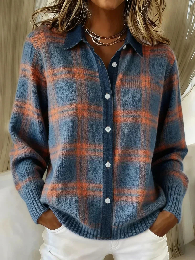 Sharon® | Retro Checked Sweater