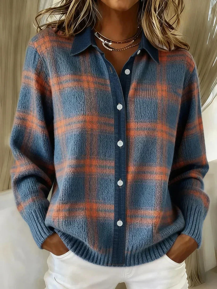 Sharon® | Retro Checked Sweater