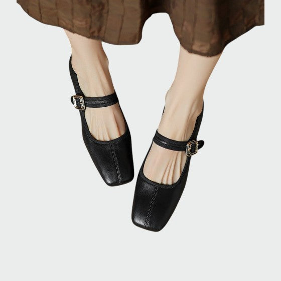 Nancy | Block-Heel Buckle Mary Jane Shoes